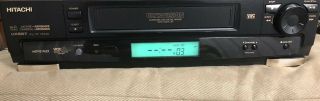 Hitachi Ultravision Vt - Ux627a Stereo Vhs Vcr Video Cassette Player Remote