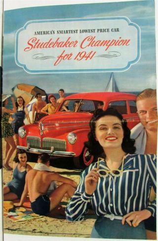 1941 Studebaker Champion Sedan & Coupe Color Sales Brochure