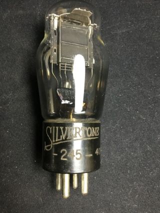 Silvertone 45 Engraved Power Output Amplifier Vacuum Tube Strong I.  6697