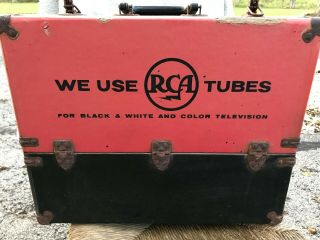 Vintage,  Red & Black,  Rca,  Radio Tv Vacuum Tube Valve Carrying Case