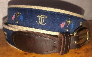 1999 The Ryder Cup The Country Club Brookline Belt Leather Made Usa 32