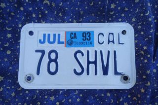 California Motorcycle License Plate Tag Harley 78 Shvl Us Cycle