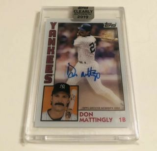 2019 Topps Clearly Authentic Don Mattingly Rc Auto 1984 Rebirth Yankees Encased