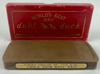 Dubl Duck Worlds Best Dry Razor Hone Sharpening Stone With Box