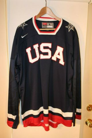 Nike 2010 Olympic Team Usa Iihf Ice Hockey Large Jersey