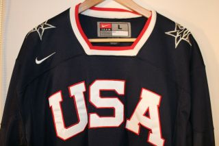 NIKE 2010 Olympic Team USA IIHF Ice Hockey Large Jersey 2