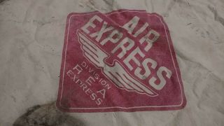 Railway Express Agency Rea Air Delivery Sack Package Bag Canvas 33 " X 41 " Vtg