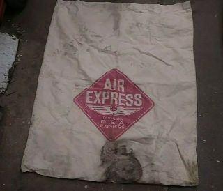 RAILWAY EXPRESS AGENCY REA Air Delivery Sack Package Bag Canvas 33 
