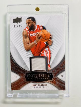 Tracy Mcgrady 2008 Exquisite Jersey Patch Gold D 1/35 Jersey 1/1 Rockets Hof