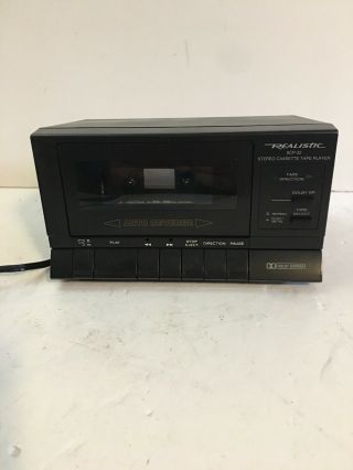 Realistic Radio Shack Scp - 32 Stereo Cassette Tape Player With Dolby And Reverse