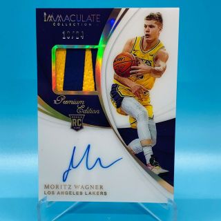 Moritz Wagner 2018 - 19 Panini Immaculate Premium Rookie Patch Autograph 10/24