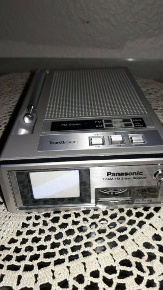 Vtg.  1984 Panasonic Travelvision Tr - 1020p 1.  5 " Tv/am - Fm Stereo Receiver,  Japan