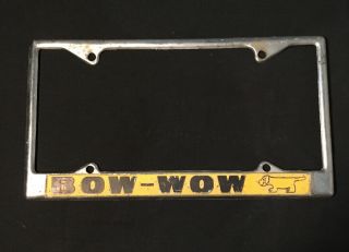 Vintage Bow - Wow Novelty License Plate Frame Dog Lover Puppy 
