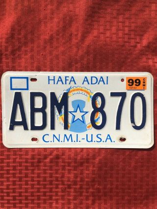 Commonwealth Of The Northern Mariana Islands [c.  N.  M.  I.  ] License Plate Hafa Adai