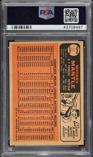 1966 Topps Mickey Mantle 50 PSA 2 GD (PWCC) 2