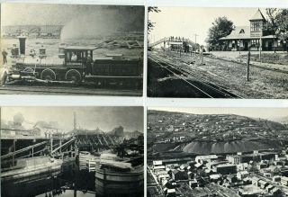 12 D&h Canal Gravity Railroad Postcards Honesdale Waymart Coal Breaker