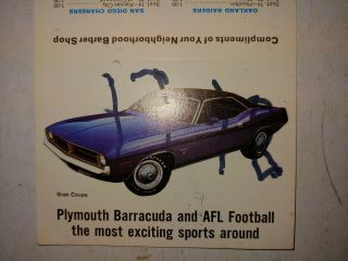 Vintage 1969 Plymouth Barracuda Plum Crazy Purple Gran Coupe,  Football Schedule