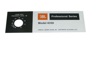 Jbl Style Replacement Foil Badge For 4350 Speaker