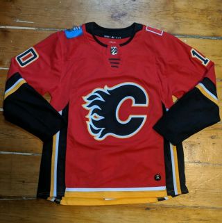 Adidas Nhl Hockey Calgary Flames Jersey Climalite Authentic 54 Fight Strap 10