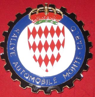 Rallye Automobile Monte Carlo Car Grill Badge Emblem Mg Jaguar Triumph Porsche F