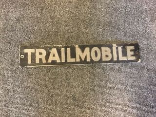 Trailmobile Tin Bus Or Semi Trucking Trailer Emblem Advertise Sign