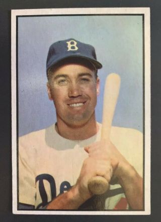 1953 Bowman Baseball 117 Duke Snider Brooklyn Dodgers
