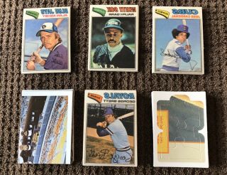 1977 Topps Baseball Complete Set Of (55) Cloth Stickers & 18 Puzzles 10 Pop Ups