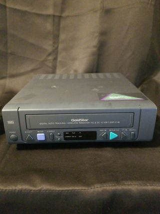 VCR VHS Player Recorder 4 head GOLDSTAR GVP - C135 W Remote 2