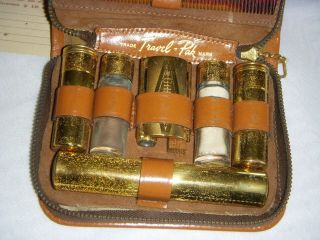 Vintage Grimes Travel - Pak Gillette Shaving Kit Razor Comb Box