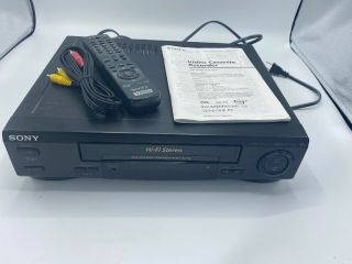 Sony Slv - 679hf Vhs Vcr Player With Remote