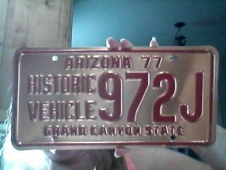 1977 Arizona Historic Vehicle (copper) License Plate
