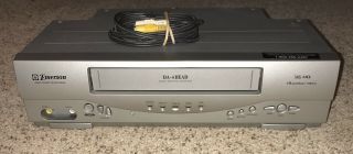 Emerson Ewv404 Vcr Vhs Video Cassette Player Rca Cables.