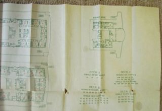 1911 GERMAN SHIP “BERLIN” CABIN PLANS (REPURPOSED 1914 FOR WWI LATER,  SS ARABIC) 3