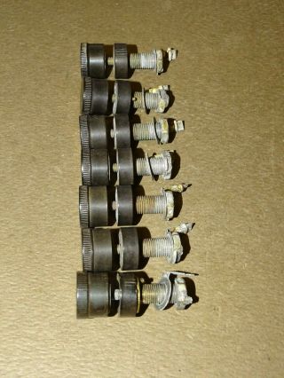 Group of 7 Western Electric Large Binding Posts,  1920s 2