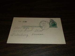 April 1950 Mkt Missouri Kansas Texas Train 31 Rpo Handled Post Card