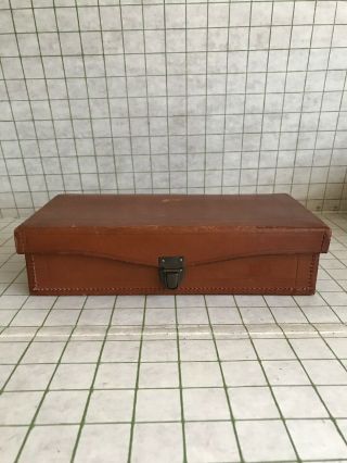 Vintage Hamley Brown Leather Kit Case Pendleton Oregon - - Empty