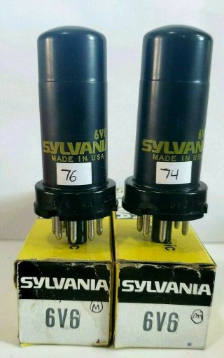 2 Date Matching Sylvania 6v6 Metal Vacuum Tubes On Calibrated Tv 7