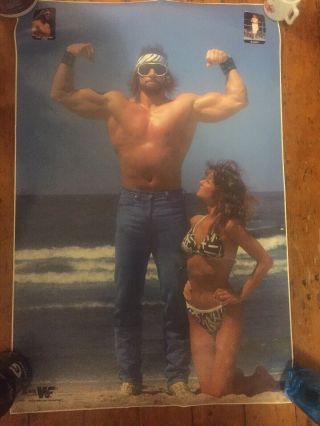 Wwf Miss Elizabeth Macho Man Randy Savage Poster Wwe Wrestling 1986