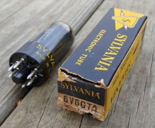Vintage Nos/nib Sylvania 6v6gta Vacuum Tube Tests 100 Strong Tube