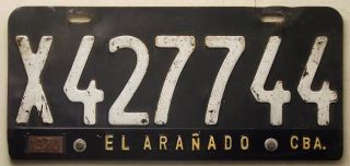 Argentina License Plate Tag - Cordoba With 1970 Attachment