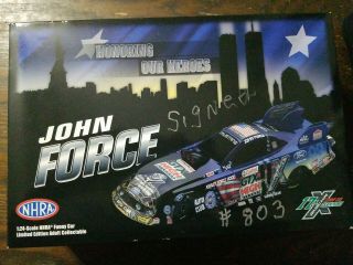 Nhra Diecast 1 24 Funny Car John Force 2012 Honoring Our Heroes Mustang Signed