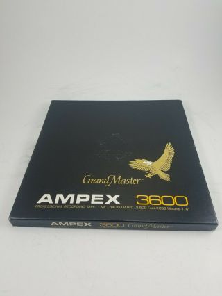 Grandmaster Ampex 3600 10 - 1/2 " Reel To Reel Tape 1mil Backcoated Heart D Annie