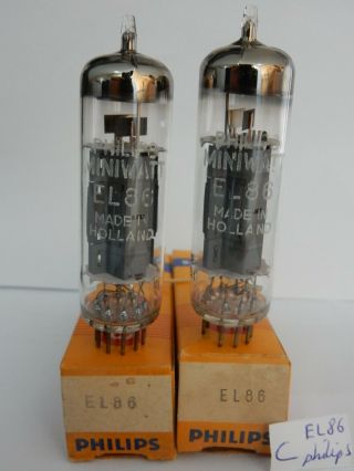 2x El86 Philips Miniwatt (6cw5) Nib Tube Valve Röhre