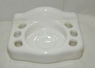 Vintage White Solid Porcelain Wall Mount Bathroom Toothbrush Cup Holder
