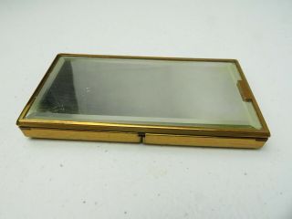 Vintage Yardley London Gold Metal Compact Powder Box W Mirror