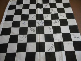 Checker Flag Signed By Some Of Nascar Greatest - - Great Collectable