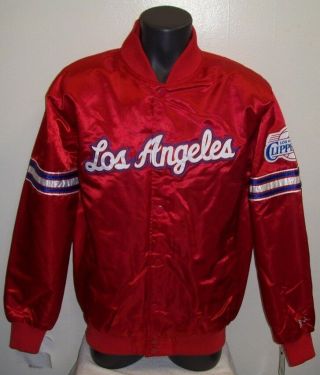 Los Angeles Clippers Nba Starter Satin Jacket Red Small