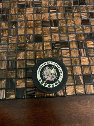North Dakota Fighting Sioux Wcha Official Game Hockey Puck