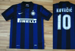 Size M Internazionale Milan Italy Football Shirt Jersey Maglia 2013 - 2014 Kovacic