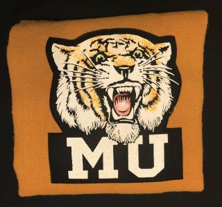Vintage Mu Pendleton Wool Stadium Blanket University Of Missouri Tigers Mizzou